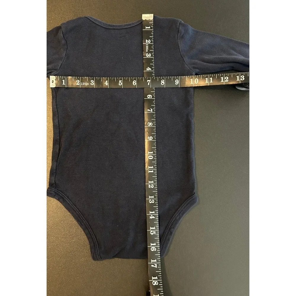Carters Baby Boys Long Sleeve Bodysuit Navy Blue 24M Cotton Rib 1605